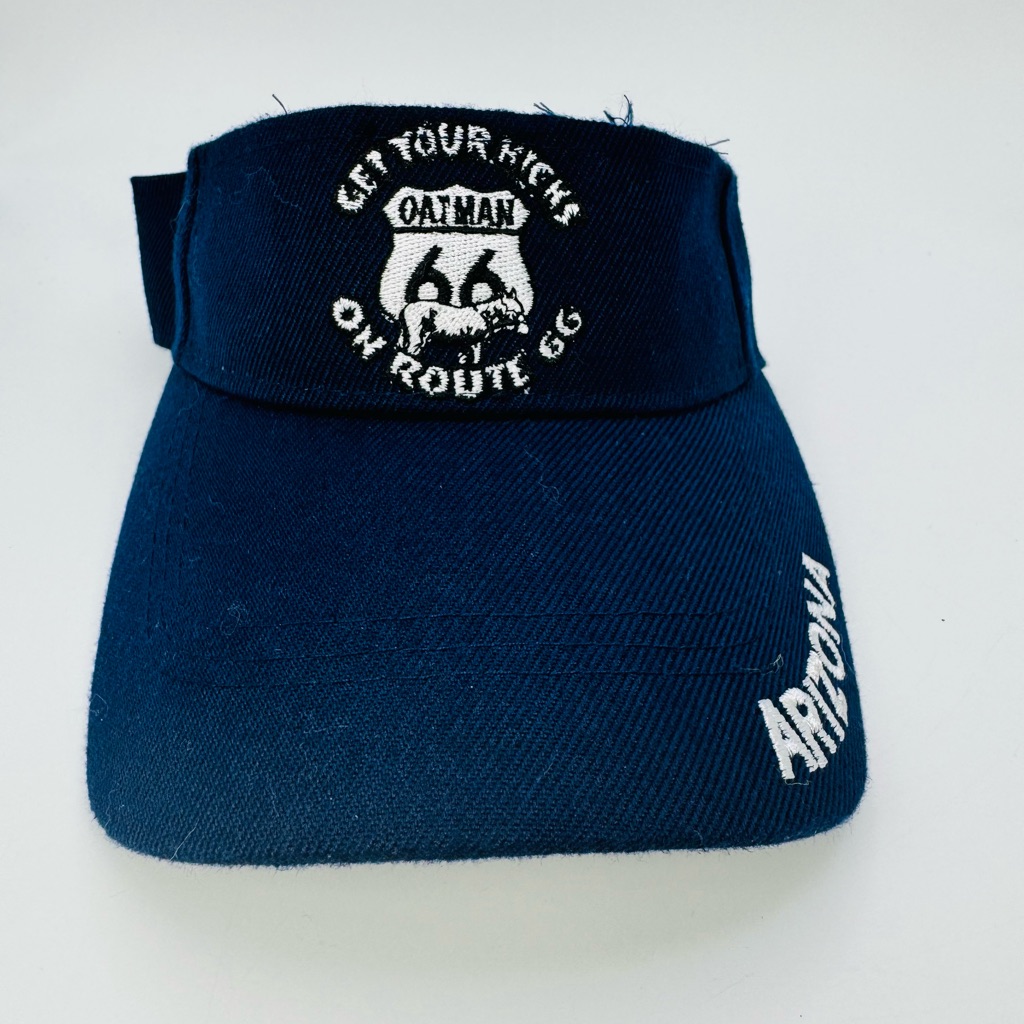 Oatman Az Route 66 Visor Hat Cap Blue Adjustable Pitbull Brand
